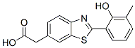 2-(2-Hydroxy-3-methylphenyl)-6-benzothiazoleacetic acid Struktur