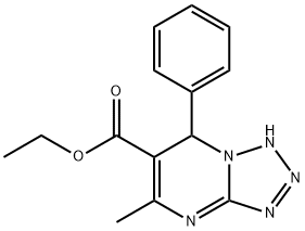 TETRAZOLO[1,5-A]PYRIMIDINE-6-CARBOXYLIC ACID, 1,7-DIHYDRO-5-METHYL-7-PHENYL-, ETHYL ESTER Struktur