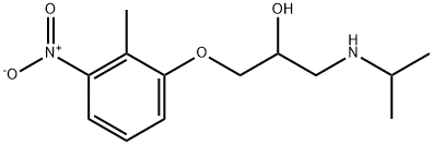 1-(2-Methyl-3-nitrophenoxy)-3-(isopropylamino)-2-propanol Struktur