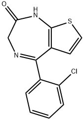 5-(2-chlorophenyl)-1,3-dihydro-2H-thieno(2,3-e)(1,4)diazepin-2-one Struktur