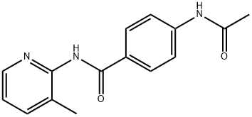 4-(Acetylamino)-N-(3-methyl-2-pyridinyl)benzamide dihydrate Struktur