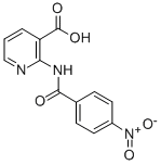 2-[(4-Nitrobenzoyl)amino]-3-pyridinecarboxylic acid Struktur