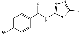 4-amino-N-(5-methyl-1,3,4-thiadiazol-2-yl)benzamide Struktur