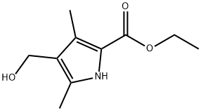 4-HYDROXYMETHYL-3,5-DIMETHYL-1H-PYRROLE-2-CARBOXYLIC ACID ETHYL ESTER Struktur