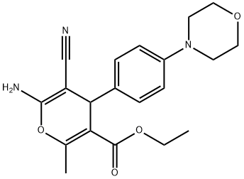 ETHYL 6-AMINO-5-CYANO-2-METHYL-4-(4-MORPHOLINOPHENYL)-4H-PYRAN-3-CARBOXYLATE Struktur