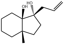 1H-Indene-1,7a(2H)-diol, hexahydro-3a-methyl-1-(2-propenyl)-, (1S,3aS,7aR)- (9CI) Struktur