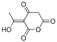 2H-Pyran-2,4,6(3H,5H)-trione, 3-(1-hydroxyethylidene)-, (3Z)- (9CI) Struktur