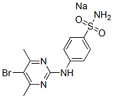 sodium N-(5-bromo-4,6-dimethyl-2-pyrimidinyl)sulphanilamidate  Struktur