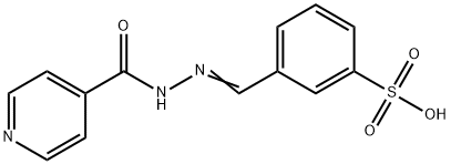 Isonicotinic acid 2-(m-sulfobenzylidene) hydrazide Struktur