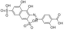 4-(1,8-DIHYDROXY-3,6-DISULFO-2-NAPHTHYLAZO)-SALICYLIC ACID Struktur