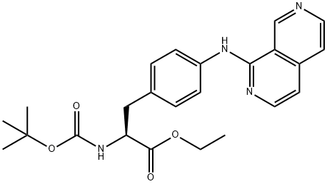 (S)-ethyl 3-(4-(2,7-naphthyridin-1-ylaMino)phenyl)-2-(tert-butoxycarbonylaMino)propanoate Struktur