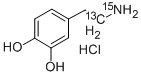 2-(3,4-DIHYDROXYPHENYL)ETHYL-1-13C-AMINE-15N HCL Struktur