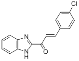 2-Propen-1-one, 1-(1H-benzimidazol-2-yl)-3-(4-chlorophenyl)- Struktur