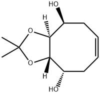 Cycloocta-1,3-dioxole-4,9-diol, 3a,4,5,8,9,9a-hexahydro-2,2-dimethyl-, (3aS,4S,9S,9aS)- (9CI) Struktur