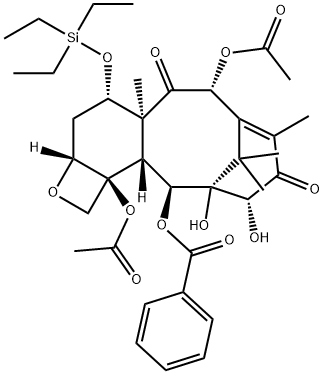 14β-Hydroxy-7-O-(triethylsilyl)-13-oxo Baccatin III Struktur