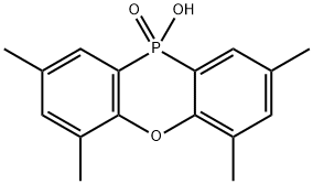 10-Hydroxy-2,4,6,8-tetramethyl-10H-phenoxaphosphine 10-oxide Struktur