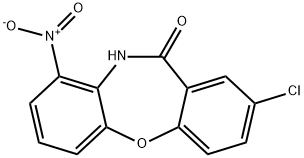 2-Chloro-9-nitro-dibenz[b,f][1,4]oxazepin-11(10H)-one Struktur