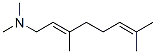 N,N,3,7-Tetramethyl-2,6-octadien-1-amine Struktur