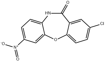 2-Chloro-7-nitrodibenz[b,f][1,4]oxazepin-11(10H)-one Struktur