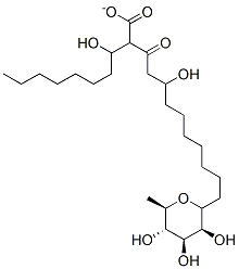 rhamnopyranosyl-3-hydroxydecanoyl-3-hydroxydecanoate Struktur