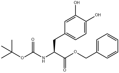 N-(tert-butoxycarbonyl)-3,4-dihydroxy-L-Pheny lalanine benzyl  ester Struktur