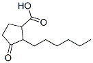 2-Hexyl-3-oxocyclopentanecarboxylic acid Struktur