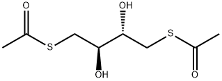 Ethanethioic acid, S,S-(2,3-dihydroxy-1,4-butanediyl) ester Struktur