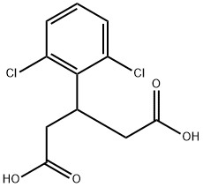 3-(2,6-dichlorophenyl)pentanedioic acid Struktur