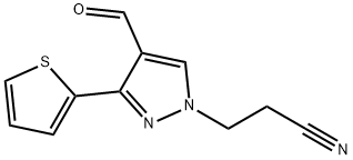 3-(4-FORMYL-3-THIEN-2-YL-1H-PYRAZOL-1-YL)PROPANENITRILE Struktur