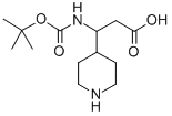 3-N-Boc-Amino-3-piperidin-4-ylpropionic acid Struktur