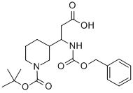 3-N-CBZ-AMINO-3-(3'-BOC)PIPERIDINE-PROPIONIC ACID
 Struktur