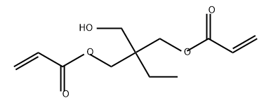 2-ethyl-2-(hydroxymethyl)-1,3-propanediyl diacrylate Struktur