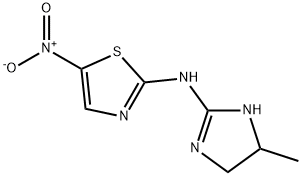 2-(4-Methyl-1,3-imidazolinyliden-(2)-amino)-5-nitrothiazol [German] Struktur