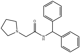 N-(Diphenylmethyl)-1-pyrrolidineacetamide Struktur