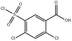 2,4-dichloro-5-(chlorosulphonyl)benzoic acid Struktur