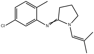 N-(5-chloro-2-methyl-phenyl)-1-(2-methylprop-1-enyl)pyrrolidin-2-imine Struktur