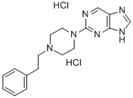 9H-Purine, 2-(4-phenethyl-1-piperazinyl)-, dihydrochloride Struktur