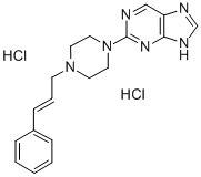 9H-Purine, 2-(4-cinnamyl-1-piperazinyl)-, dihydrochloride Struktur