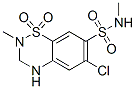 6-Chloro-3,4-dihydro-N,2-dimethyl-2H-1,2,4-benzothiadiazine-7-sulfonamide 1,1-dioxide Struktur