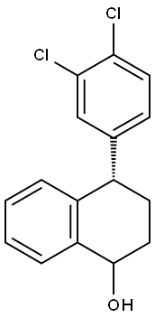 (S)-4-(3,4-Dichlorophenyl)-1,2,3,4-tetrahydro-1-naphthalenol (Mixture of DiastereoMers) Struktur