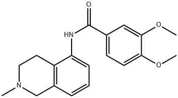 3,4-Dimethoxy-N-(1,2,3,4-tetrahydro-2-methylisoquinolin-5-yl)benzamide Struktur