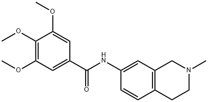 3,4,5-Trimethoxy-N-(1,2,3,4-tetrahydro-2-methylisoquinolin-7-yl)benzamide Struktur