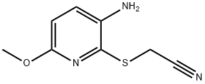 Acetonitrile, [(3-amino-6-methoxy-2-pyridinyl)thio]- (9CI) Struktur