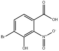 4-bromo-3-hydroxy-2-nitro-benzoic acid Struktur