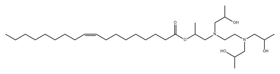 2-[[2-[bis(2-hydroxypropyl)amino]ethyl](2-hydroxypropyl)amino]-1-methylethyl oleate Struktur