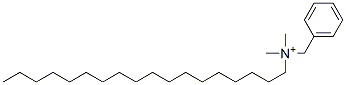 N,N-dimethyl-N-octadecylbenzylammonium Struktur