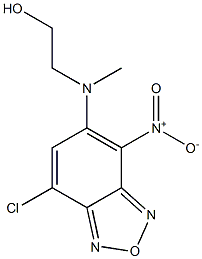 2-[{7-chloro-4-nitro-2,1,3-benzoxadiazol-5-yl}(methyl)amino]ethanol Struktur