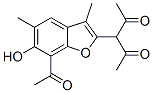 7-Acetyl-2-(1-acetyl-2-oxopropyl)-3,5-dimethylbenzofuran-6-ol Struktur