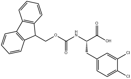 3-(3,4-DICHLORO-PHENYL)-2-(9H-FLUOREN-9-YLMETHOXYCARBONYLAMINO)-PROPIONIC ACID Struktur