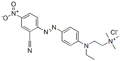 [2-[[4-[(2-cyano-4-nitrophenyl)azo]phenyl]ethylamino]ethyl]trimethylammonium chloride Struktur